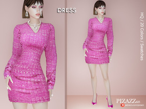 Sims 4 — Evening Mini by pizazz — www.patreon.com/pizazz A stylish and playful mini dress, that is both modern and fun.