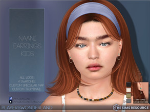 Sims 4 — Naani Earrings Kids by PlayersWonderland — The earring variant of my Naani Star Nose ring piercing. 4 Swatches