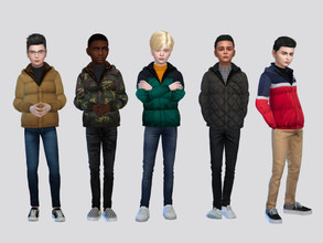 Sims 4 — Puffer Jacket Boys by McLayneSims — TSR EXCLUSIVE Standalone item 16 Swatches MESH by Me NO RECOLORING Please