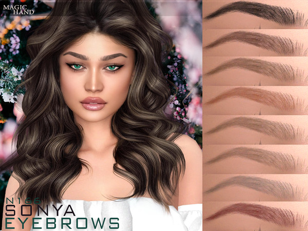 Sims 4 — Sonya Eyebrows N166 by MagicHand — Natural eyebrows in 13 colors - HQ Compatible. Preview - CAS thumbnail