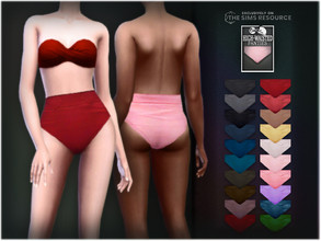 Sims 4 — High waisted panties by BAkalia — Hello :) High waisted panties available in 20 colors Mesh included 20 swatches