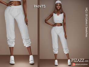 Sims 4 — Cropped Sweat Pants by pizazz — www.patreon.com/pizazz These pants can be worn every day or for athletics. Great