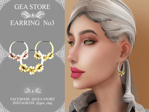 Sims 4 — Earrings No3 by Gea_Store — 16 Colors Swatch BGC New Mesh All Lods Dont reclaim this as yours and dont re-update