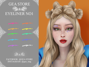 Sims 4 — Eyeliner No1 by Gea_Store — 8 Colors Swatch BGC HQ Dont reclaim this as yours and dont re-update