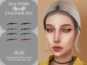 Sims 4 — Eyeliner No2 by Gea_Store — 8 Colors Swatch BGC HQ Dont reclaim this as yours and dont re-update