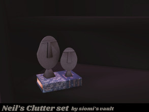 Sims 4 — Neil's Clutter Book and sculptures by Siomi's Vault by siomisvault — Alright so I found this two lil guys and I