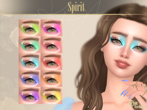 Sims 4 — Spirit Eyeshadow by Kikuruacchi — - It is suitable for Female. ( Teen to Elder ) - 10 swatches - HQ Compatible -