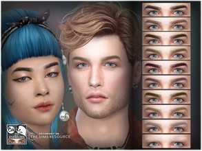 Sims 4 — Eyebrows 27 by BAkalia — Hello :) 10 swatches of eyebrow for women, men and children. Eyebrows category Child to