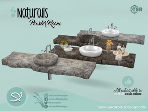 Sims 4 — Naturalis Powder room Sink by SIMcredible! — by SIMcredibledesigns.com available exclusively at TSR 5 colors +