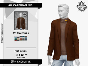 Sims 4 — AM CARDIGAN N13 by David_Mtv2 — - For teen to elder; - 12 swatches; - New mesh with all LODs; - New maps.