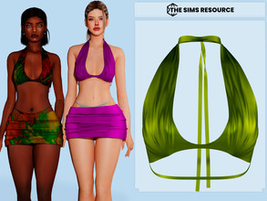 Sims 4 — Drama Top by couquett — ideal for summer time -avaible in 17 swatches -new mesh -HQ mod Compatible -Custom