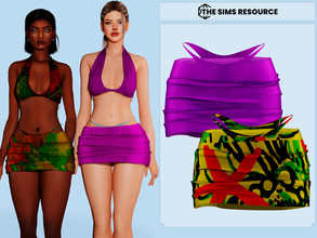 Sims 4 — Drama Skirt by couquett — ideal for summer time -avaible in 19 swatches -new mesh -HQ mod Compatible -Custom