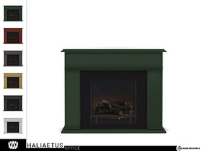 Sims 4 — Haliaetus Fireplace by wondymoon — - Haliaetus Office - Fireplace - Wondymoon|TSR - Creations'2022