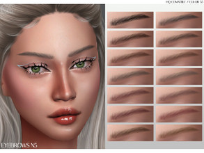 Sims 4 — LMCS Eyebrows N5 by Lisaminicatsims — -New Mesh -Eyebrows category -HQ comatble -35 swatches -All Skin