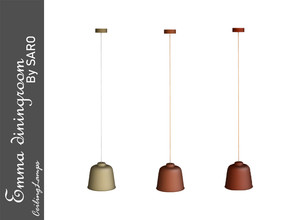 Sims 4 — Emma ceiling lamp by SSR99 — Simple ceiling lamps in plastic, comes in many neutral colors as well as a few
