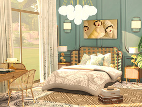 Sims 4 — Bellevue Bedroom - CC  by Flubs79 — here is an elegant boho style bedroom for your Sims 