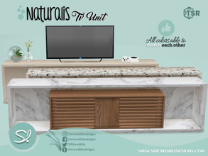 Sims 4 — Naturalis TV Unit Sideboard by SIMcredible! — by SIMcredibledesigns.com available exclusively at TSR 3 colors +