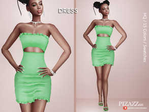 Sims 4 — Open Front Dress by pizazz — www.patreon.com/pizazz A stylish and playful mini dress, that is both modern and