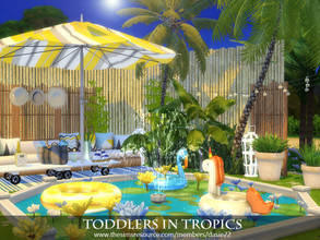 Sims 4 — Toddlers In Tropics by dasie22 — Toddlers In Tropics is a colorful garden with attractions for toddlers and