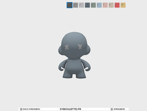 Sims 4 — Anthracite - Munny by Syboubou — This is an art toy, the famouse munny, painted very minimalisticly.