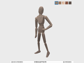 Sims 4 — Anthracite - Wooden mannequin standing by Syboubou — This is a wooden mannequin standing up for any artist or