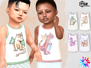 Sims 4 — Dragon Vest by Pelineldis — A cute vest with dragon print