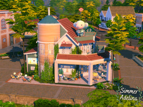 Sims 4 — ThriftTea by simmer_adelaina —  This bubble-tea-thrift-shop is a favorite teen hotspot.Perfect place to enjoy a