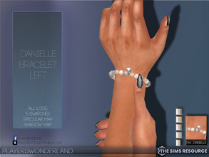 Sims 4 — Danielle Bracelet Left by PlayersWonderland — A cute looking pearl bracelet with 3 different colored pearls and