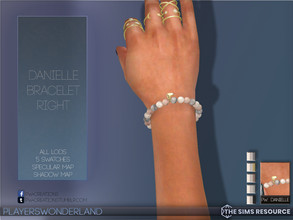 Sims 4 — Danielle Bracelet Right by PlayersWonderland — A cute looking pearl bracelet with 3 different colored pearls and