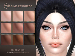 Sims 4 — Contour (HQ) by Caroll912 — A 9-swatch Maxis Match-friendly nose and cheek contour in light and dark shades of