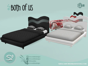 Sims 4 — Both of us bed by SIMcredible! — by SIMcredibledesigns.com available exclusively at TSR 3 colors + variations