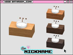 Sims 4 — wood bathroom_sink by NICKNAME_sims4 — wood bathroom set 9 package files. -wood bathroom_bathtub -wood