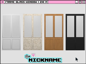 Sims 4 — frame glass window l 2x1 M by NICKNAME_sims4 — frame window set 12 package files. -frame glass window 1x1 S