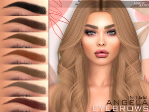 Sims 4 — Angela Eyebrows N168 by MagicHand — Thick eyebrows in 13 colors - HQ Compatible. Preview - CAS thumbnail