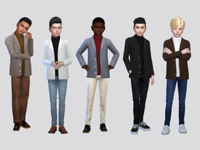 Sims 4 — Fritz Suit Jacket Boys by McLayneSims — TSR EXCLUSIVE Standalone item 10 Swatches MESH by Me NO RECOLORING