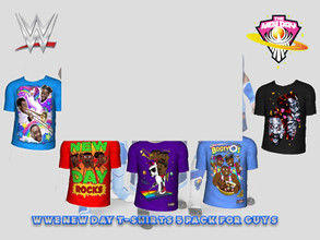 Sims 3 — WWE New Day T-Shirt 5 pack for Guys by Downy Fresh — The New Day! High Quality, officially sold WWE merchandise