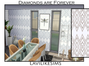 Sims 4 — Diamonds are Forever by lavilikesims — Lots of diamonds in a row and several rows of them in 7 colours
