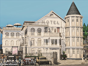 Sims 4 — The Victoria Hotel | noCC by simZmora — Hotel and restaurant with relaxation area (2 indoor pools). The building