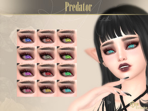 Sims 4 — Predator Eyecolor by Kikuruacchi — - It is suitable for Female and Male. ( Toddler to Elder ) - 12 swatches -