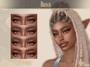 Sims 4 — Dawn Eyebrows by Kikuruacchi — - It is suitable for Female and Male. ( Toddler to Elder ) - 52 swatches - HQ