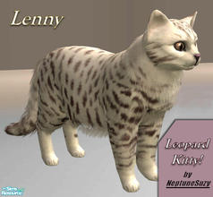 Sims 2 — NSC Pets - Lenny the Cat by Neptunesuzy — Lenny is a rare Leopard Cat! Enjoy!