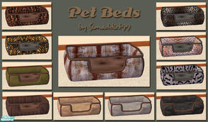 Sims 2 — Pet Beds by Simaddict99 — 11 lovely, furry pet bed recolors.