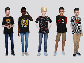 Sims 4 — Graphix Tees Boys by McLayneSims — TSR EXCLUSIVE Standalone item 8 Swatches MESH by Me NO RECOLORING Please
