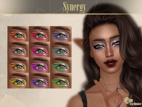 Sims 4 — Synergy Eyeshadow by Kikuruacchi — - It is suitable for Female and Male. ( Teen to Elder ) - 12 swatches - HQ