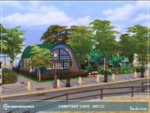 Sims 4 — Camptent Cafe NoCC by Sedricia — Camptent Cafe NoCC Hare and Hedgehog, Windenburg Forest Cafe Full Furnished and