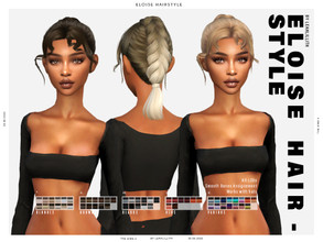 Sims 4 — Eloise Hairstyle by Leah_Lillith — Eloise Hairstyle All LODs Smooth bones Custom CAS thumbnail Works with hats