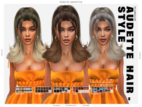 Sims 4 — Audette Hairstyle by Leah_Lillith — Audette Hairstyle All LODs Smooth bones Custom CAS thumbnail Works with hats