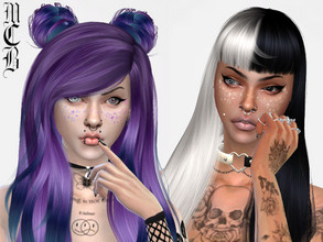 Sims 4 — Stars Cheek Makeup by MaruChanBe2 — Cute stars and moons for your sims's cheeks <3 4 variations.