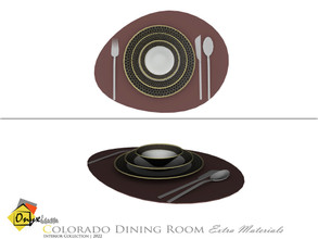 Sims 3 — Colorado Placemat With Fork, Knife, Spoon And Plates by Onyxium — Onyxium@TSR Design Workshop Dining Room