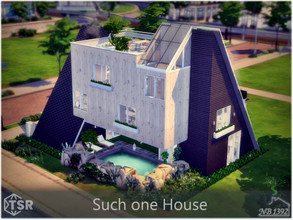 Sims 4 — Such one House by nobody13922 — A small Scandinavian house with an unusual shape. Interior cozy and warm. First